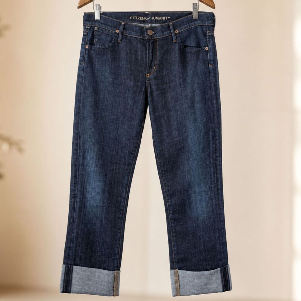 Citizens of Humanity Dani Dark Wash Cropped Straight Leg Jeans Size 30 USA Made
